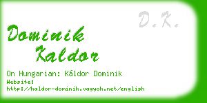 dominik kaldor business card